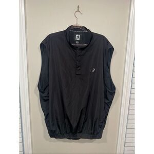 Footjoy Black 2XL Golf Vest 1/4 Snaps